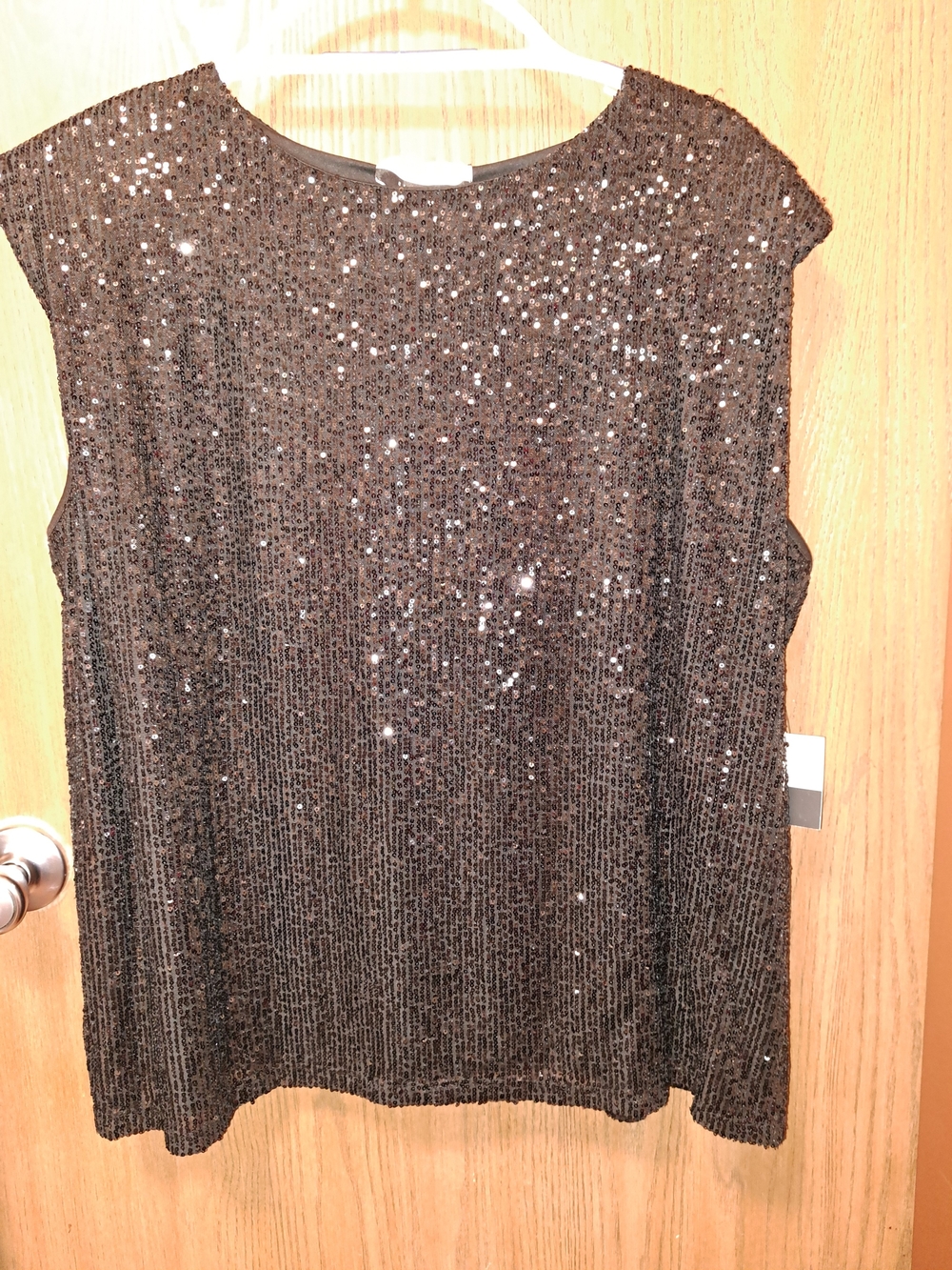 Eloquii Black Sequin Sleeveless Top